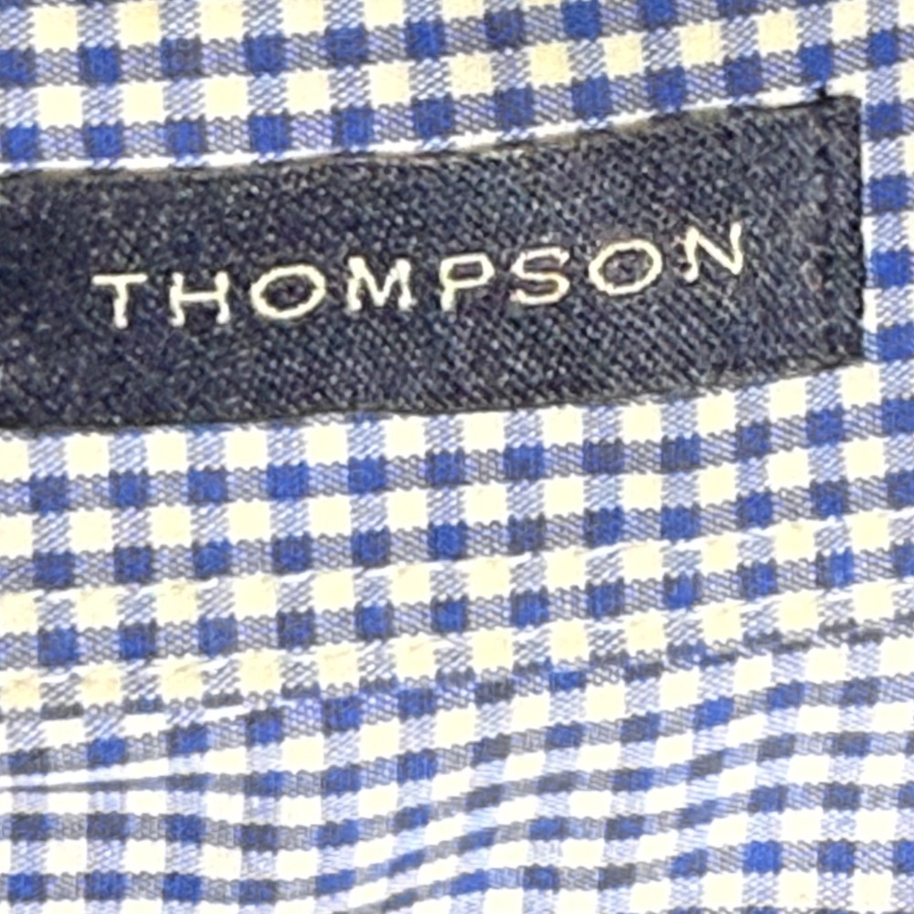 J.Crew Thompson Flex‎ Wrinkle Free Dress Shirt Large Blue Gingham Check Mens - Picture 5 of 10